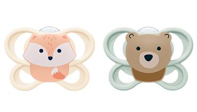 NUK Perfect Match Air Silikon-Schnuller 0-2 Monate grün/orange