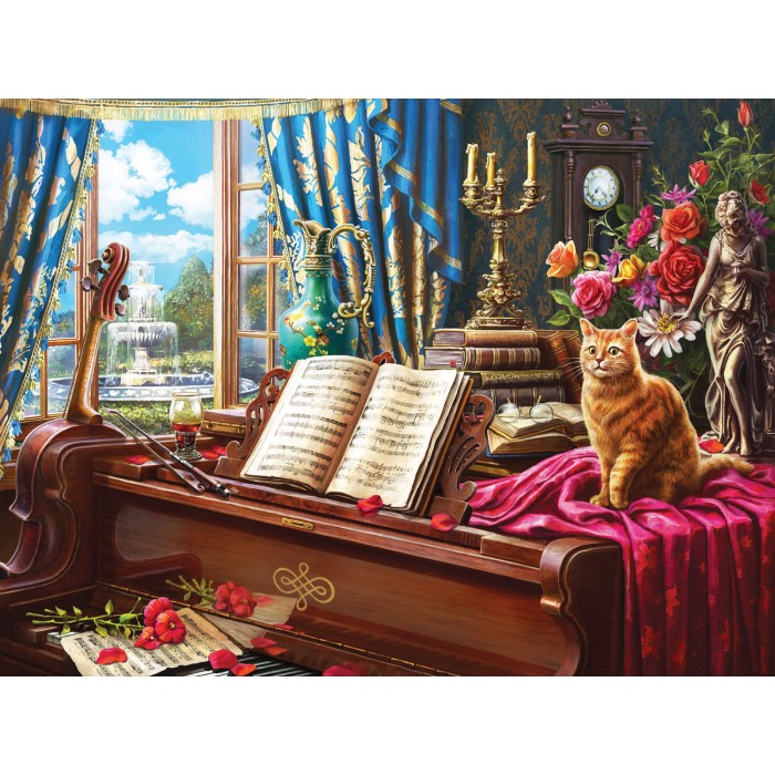 SunsOut - Grand Piano Cat - 1000 Teile