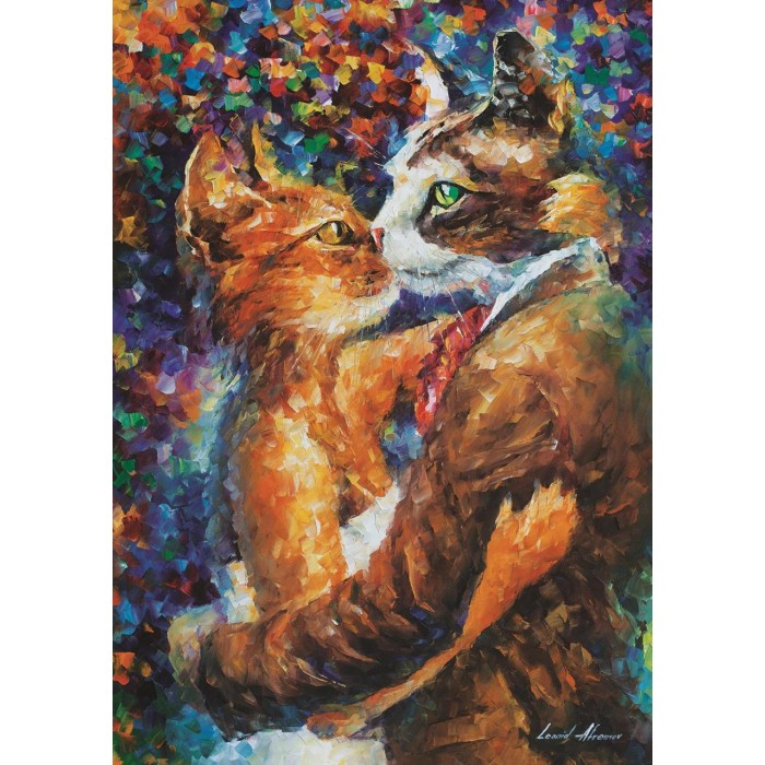 Art Puzzle - Tanz der Verliebten Katzen - 1000 Teile