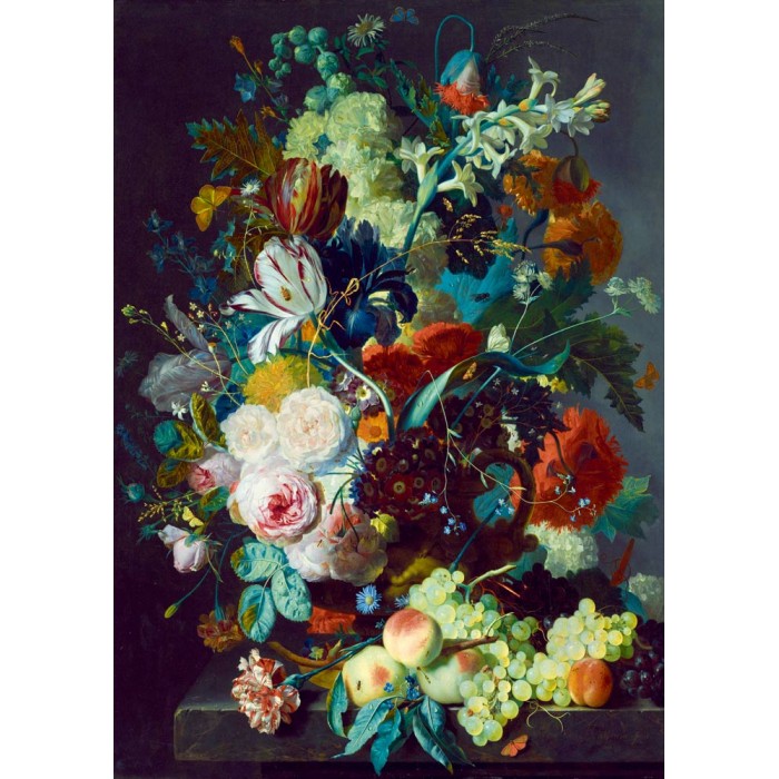 Bluebird Puzzle - Jan Van Huysum - Still Life with Flowers and Fruit, 1715 - 1000 Teile