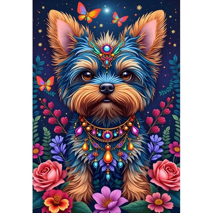 Alipson Puzzle - Hund im Blumenland - 1000 Teile