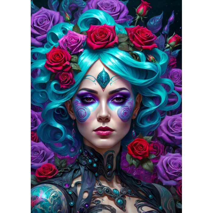 Enjoy Puzzle - Gothic Flowers Portrait - 1000 Teile