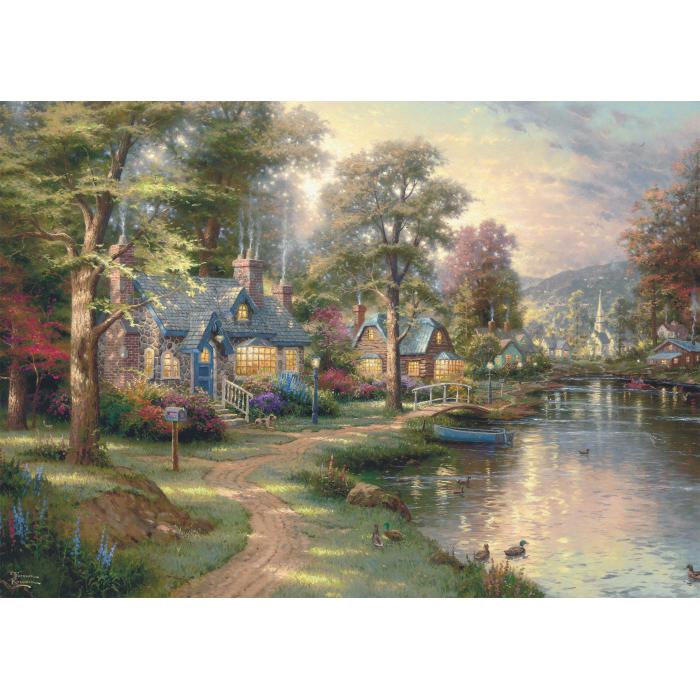 Schmidt Spiele - Holzpuzzle - Dorf am See - 1000 Teile