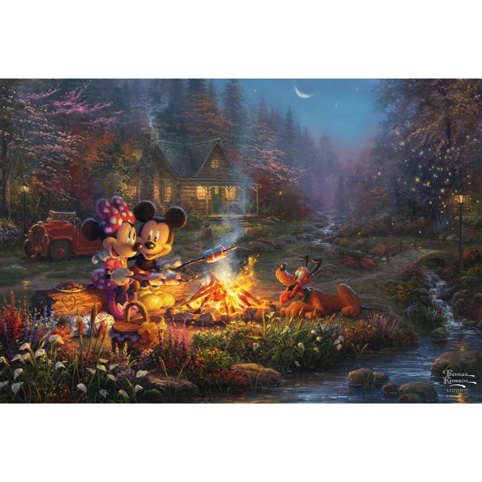 Schmidt Spiele - Disney - Mickey & Minnie Süße Liebe am Lagerfeuer - Eco-Friendly - 200 Teile