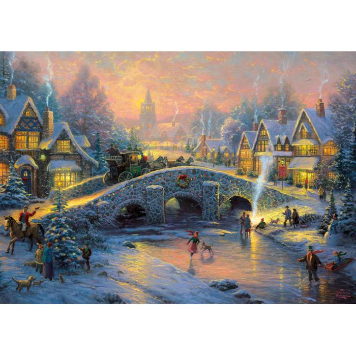 Schmidt Spiele - Thomas Kinkade: Winterliches Dorf - 1000 Teile