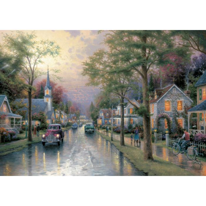 Schmidt Spiele - Thomas Kinkade: Morgen in der kleinen Stadt - 1000 Teile