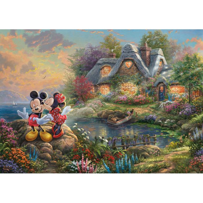Schmidt Spiele - Thomas Kinkade, Disney-Sweethearts Mickey & Minnie - 1000 Teile