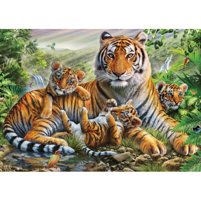 Schmidt Spiele - Tiger und Welpen - 1000 Teile