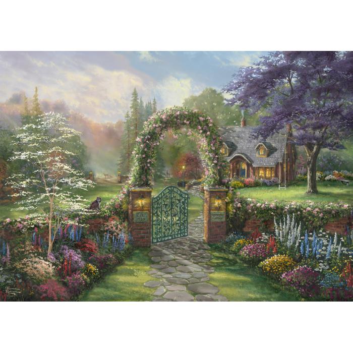 Schmidt Spiele - Thomas Kinkade - Kolibri-Hütte - 1000 Teile