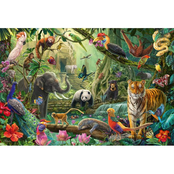 Schmidt Spiele - Bunte Tierwelt im Dschungel - 100 Teile