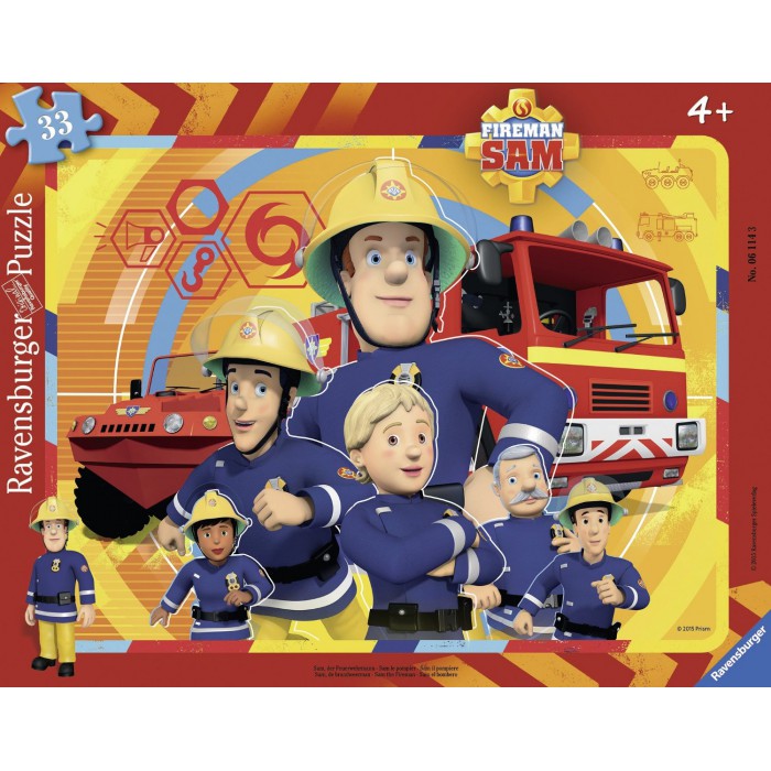 Ravensburger - Rahmenpuzzle - Feuerwehrmann Sam - 33 Teile