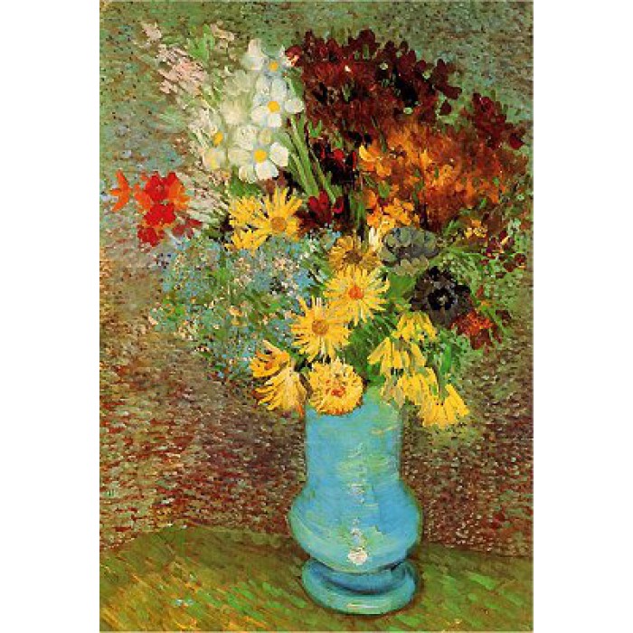 DToys - Van Gogh: Blumen in blauer Vase - 1000 Teile