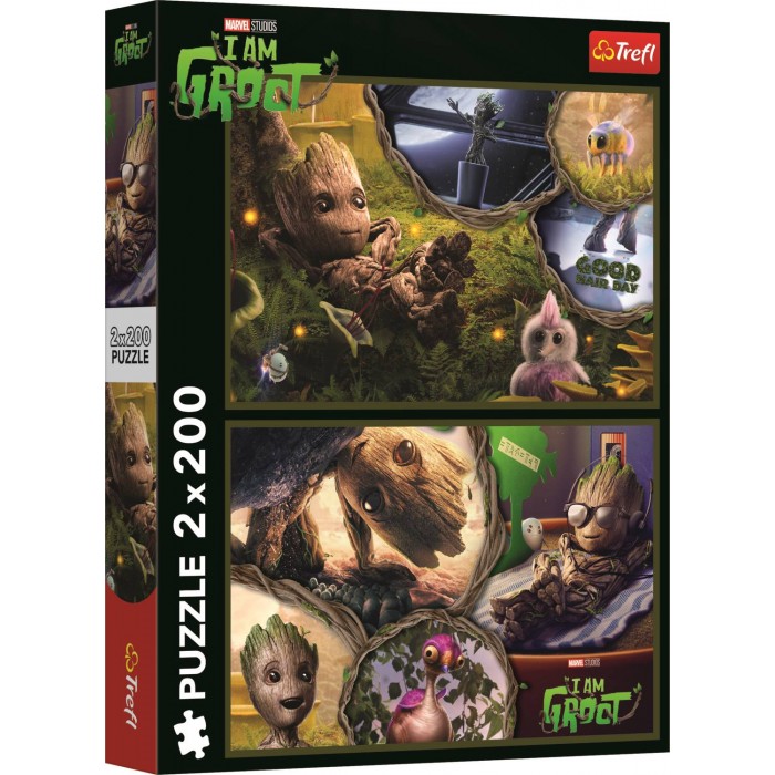 Trefl - 2 Puzzles - Ich Bin Groot - Marvel Guardians Of The Galaxy - 200 Teile