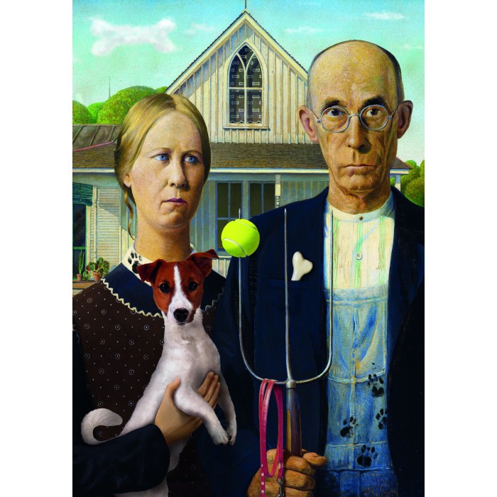 Trefl - American Gothic: Dog Edition - 500 Teile