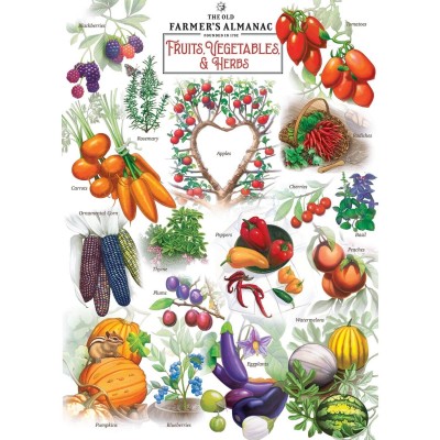 Master Pieces Farmer's Almanach - Obst & Gemüse 1000 Teile Puzzle Master-Pieces-72196