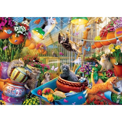 Master Pieces Seek & Find - Im Gewächshaus geht's rund 1000 Teile Puzzle Master-Pieces-72216