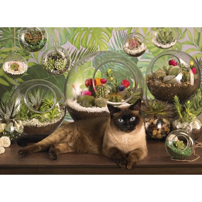 Cobble Hill Terrarium Cat 1000 Teile Puzzle Cobble-Hill-40142