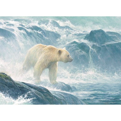 Cobble Hill XXL Teile - Salmon Watch - Spirit Bear 500 Teile Puzzle Cobble-Hill-45026