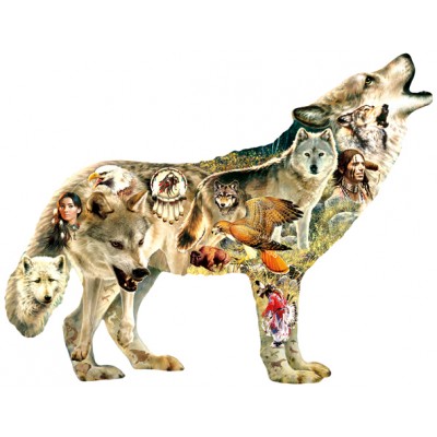 SunsOut Greg Giordano - Native American Wolf 750 Teile Puzzle Sunsout-96049