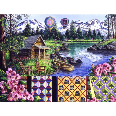 SunsOut XXL Teile - Im Heißluftballon über den Drei Schwestern 500 Teile Puzzle Sunsout-14646