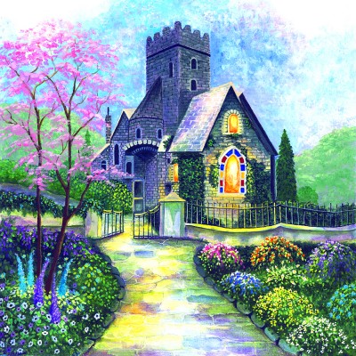 SunsOut XXL Teile - Irische Kirche 500 Teile Puzzle Sunsout-47918