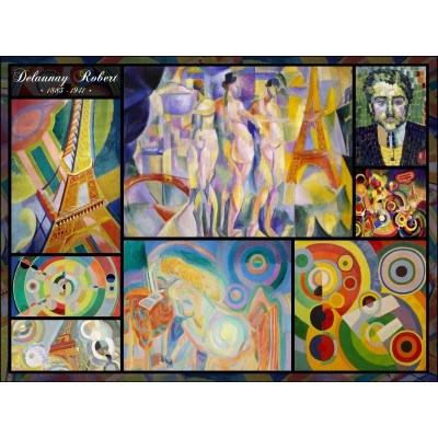 Grafika Robert Delaunay - Collage 2000 Teile Puzzle Grafika-F-30211