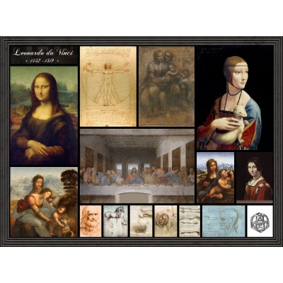 Grafika Leonardo da Vinci - Collage 2000 Teile Puzzle Grafika-F-30223