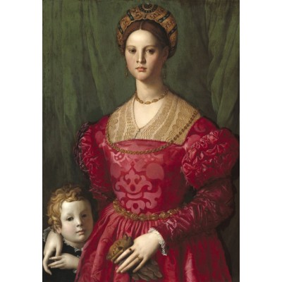 Grafika Agnolo Bronzino: A Young Woman and Her Little Boy, 1540 1000 Teile Puzzle Grafika-F-32809