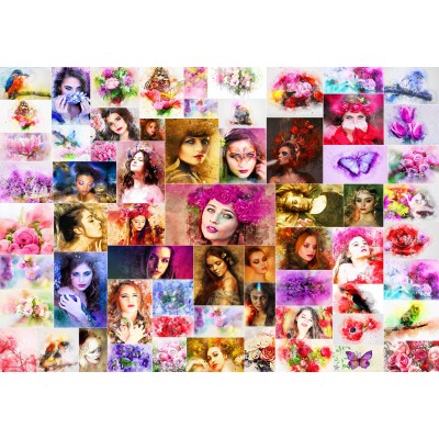 Grafika Kids Collage - Frauen 12 Teile Puzzle Grafika-F-31574