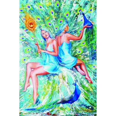 Gold Puzzle Pfauen 1000 Teile Puzzle Gold-Puzzle-61307