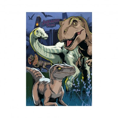 Dino XXL Teile - Jurassic World - Neon Puzzle 100 Teile Puzzle Dino-39420