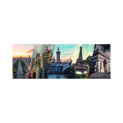 Dino Panorama-Puzzle - Collage - Paris 2000 Teile Puzzle Dino-56210