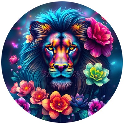 Bluebird Puzzle Rundes Puzzle - Rainbow Lion 501 Teile Puzzle Bluebird-Puzzle-F-91145
