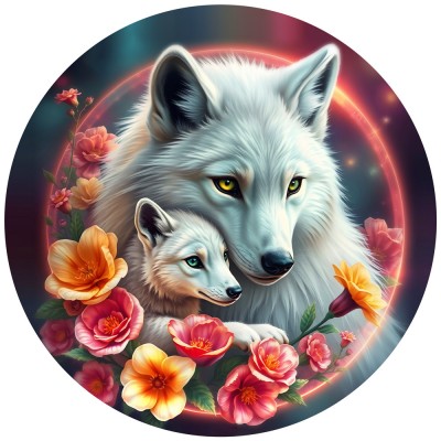 Bluebird Puzzle Rundes Puzzle - Les Loups Blancs 501 Teile Puzzle Bluebird-Puzzle-F-91149