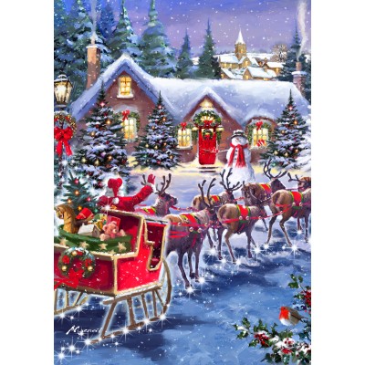 Bluebird Puzzle Santa And Sleigh 1000 Teile Puzzle Bluebird-Puzzle-F-90150