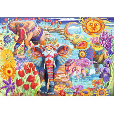 Bluebird Puzzle Elephants in the Garden 1000 Teile Puzzle Bluebird-Puzzle-F-90367