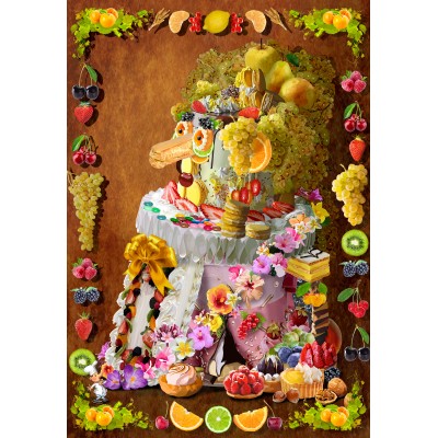 Bluebird Puzzle La Cantatrice Gâteau inspirée par Arcimboldo 1000 Teile Puzzle Bluebird-Puzzle-F-90384