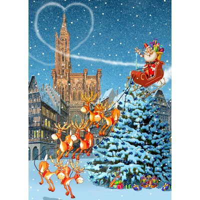Bluebird Puzzle François Ruyer - Cathédrale de Strasbourg à Noël 12 Teile Puzzle Bluebird-Puzzle-F-90410
