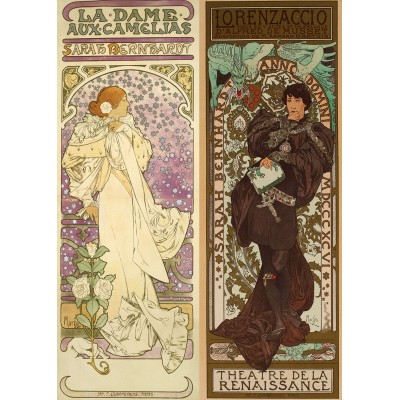 Bluebird Puzzle Alfons Mucha - Collage 500 Teile Puzzle Art-by-Bluebird-F-60349