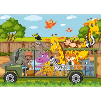 Bluebird Puzzle Les Animaux du Zoo 24 Teile Puzzle Bluebird-Puzzle-F-90631