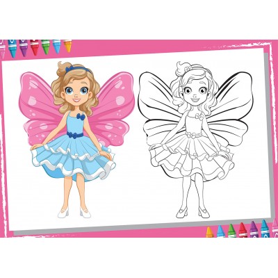 Bluebird Puzzle XXL Teile - Color Me - Fée 24 Teile Puzzle Bluebird-Puzzle-F-90649