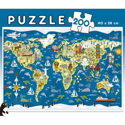 Educa World Map. Sean Sims 200 Teile Puzzle Educa-19292
