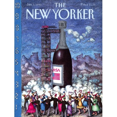 New York Puzzle Company The New Yorker - Champagne Countdown 1000 Teile Puzzle New-York-Puzzle-NY2249