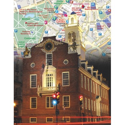 New York Puzzle Company Boston City Map Mini 100 Teile Puzzle New-York-Puzzle-NG1866