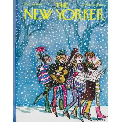 New York Puzzle Company The New Yorker - Caroling 100 Teile Puzzle New-York-Puzzle-NY1729