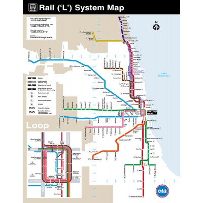 New York Puzzle Company Chicago Transit Map Mini 100 Teile Puzzle New-York-Puzzle-SW111