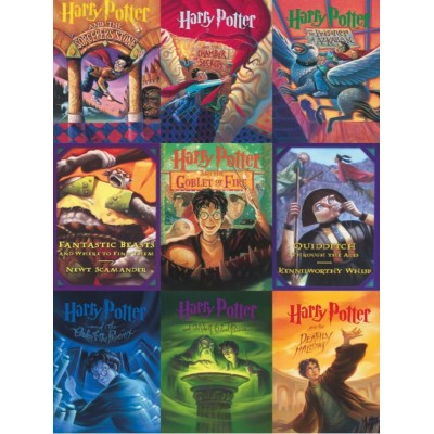 New York Puzzle Company XXL Teile - Harry Potter - Book Cover Collage 500 Teile Puzzle New-York-Puzzle-HP1917