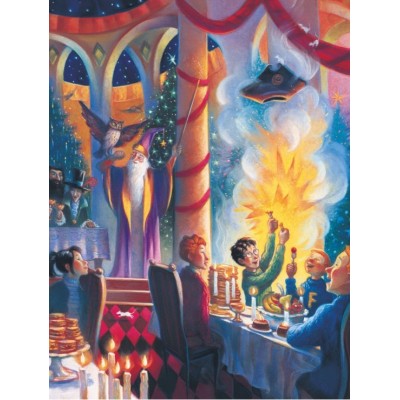 New York Puzzle Company Harry Potter - Christmas at Hogwarts 1000 Teile Puzzle New-York-Puzzle-HP1718