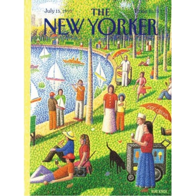 New York Puzzle Company The New Yorker - Sunday Afternoon in Central Park 1000 Teile Puzzle New-York-Puzzle-NY151