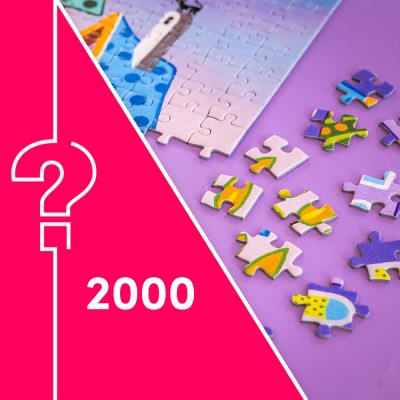 Mystery Brand Mystery Puzzle ohne Karton & ohne Bild - Beutel mit 2000 Teilen 2000 Teile Puzzle Mystery-Puzzle-2000